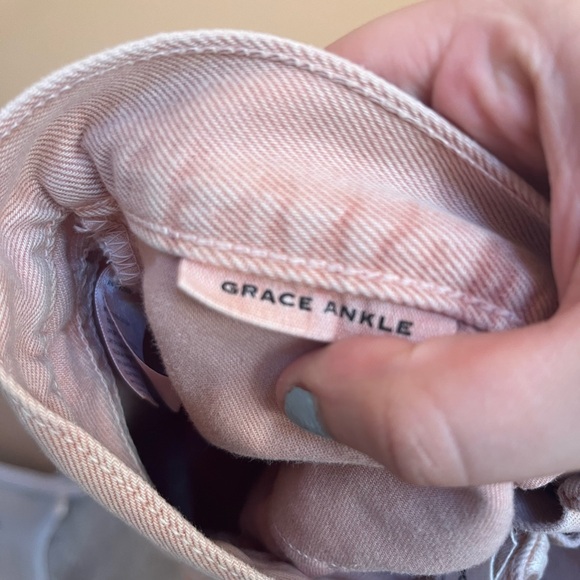 SLVRLAKE Grace Ankle Wide Leg Jeans in Blush - Picture 11 of 15